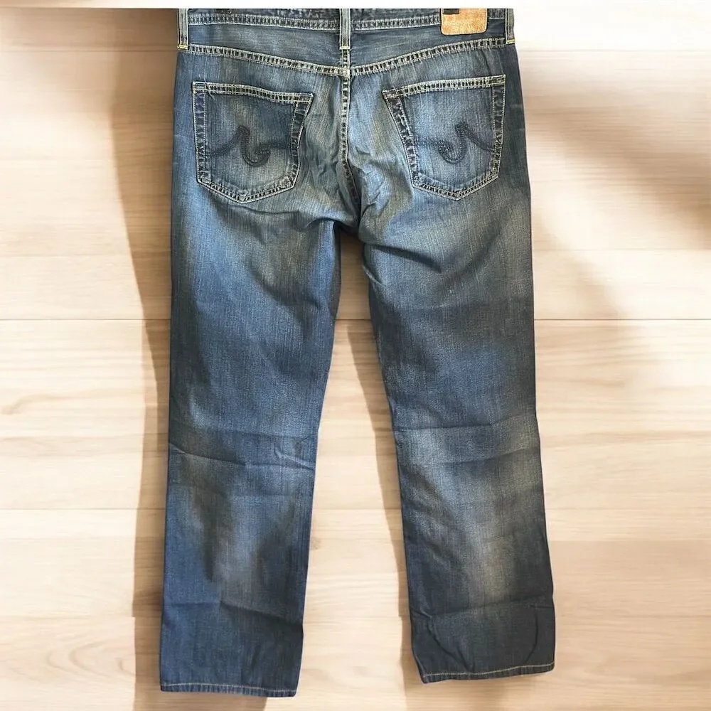 Adriano Goldschmied the Protege Straight Leg Jeans Blue Wash Denim Men’s Jeans